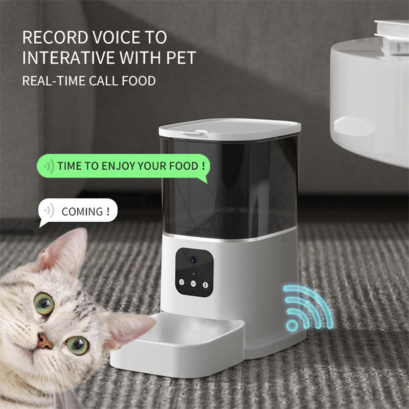 Pet Automatic Feeder Large Capacity Smart Voice Recorder APP Control Timer Feeding