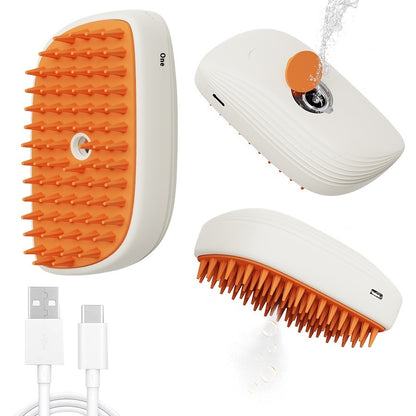 USB Rechargeable Pets Steam Brush